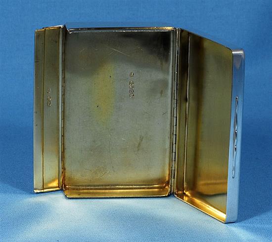 A Victorian silver sandwich box, by William Summers, Length 129mm weight: 10oz/314grms